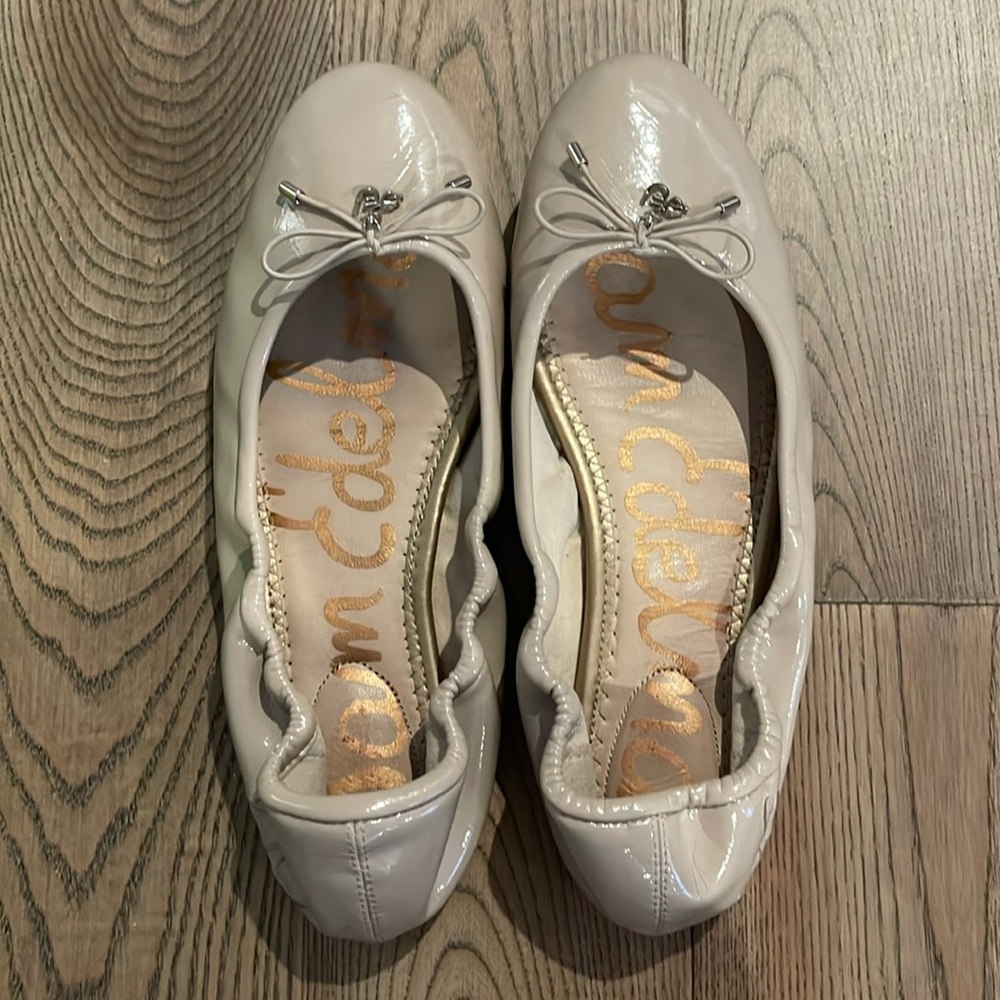 SAM EDELMAN Felicia chai latte patent luxe ballet shoes - Picture 2 of 5